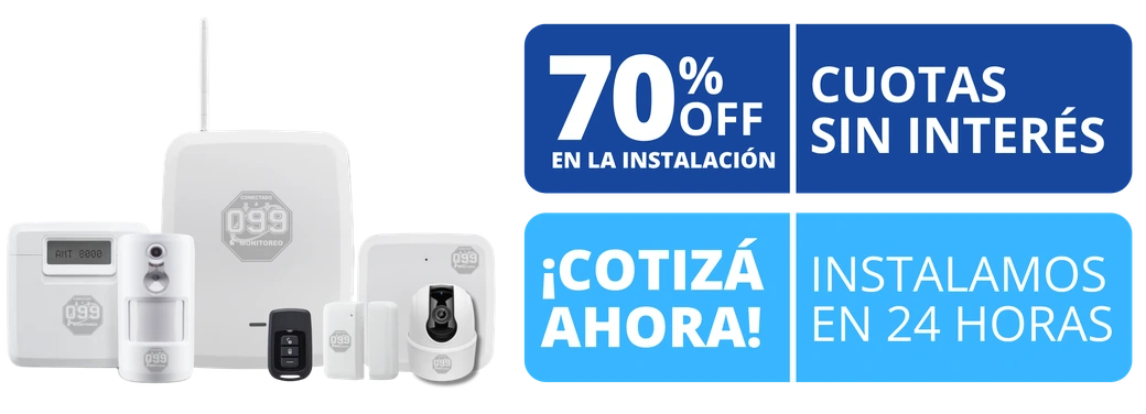 Promoción 70% OFF instalación de alarma monitoreada