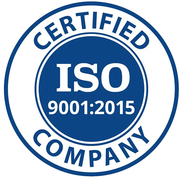 Sello de referencia ISO 9001:2015, gestión de calidad