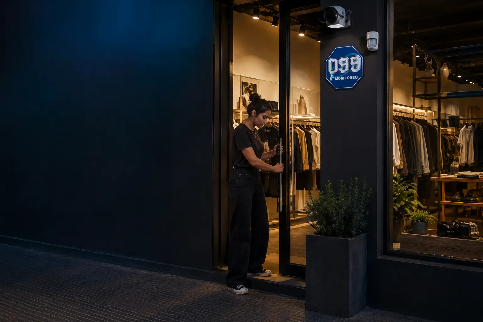 Alarmas y cámaras para locales de indumentaria con 099 Monitoreo