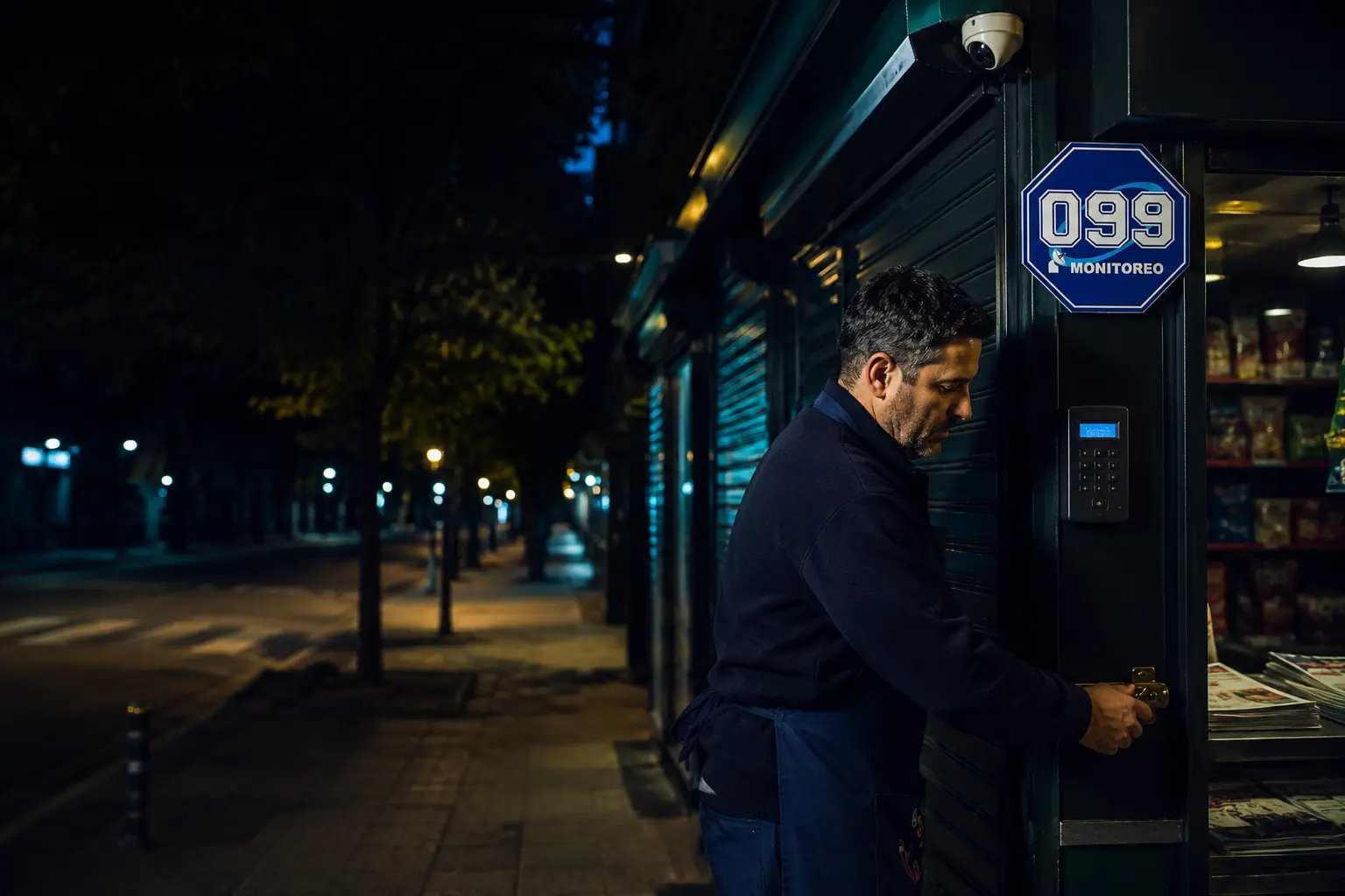Alarmas y cámaras para kioscos con atención extendida con 099 Monitoreo